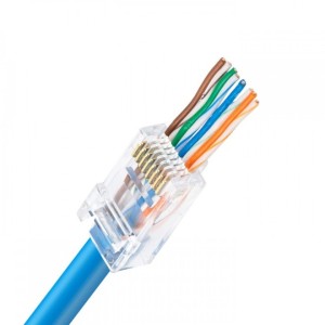 Коннектор RJ-45 8p8c Cat5 ATCOM наскрізні отвори