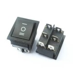 Переключатель черный KCD4, DPDT (ON-OFF-ON), 250В/16А