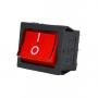 Перемикач широкий з підсвіткою KCD2-501-6p ON-ON, 6-и контактний, 6A, 220V, червоний