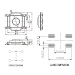 Микрокнопка тактовая SMD 4-выводная 4x4x3мм
