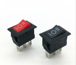 Переключатель красный KCD-11, SPDT (ON-OFF-ON), 250В/3А