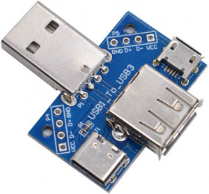 Адаптер порту USB 4-в-1 (USB-A - micro-USB - Type-C)