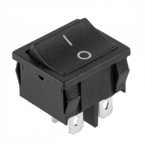 Выключатель клавишный QY605-201-T125 ON-OFF (черный)