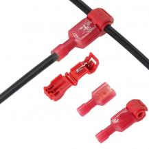 Т-образний одинарний конектор для швидкого з'єднання проводів 18-22AWG