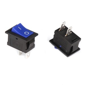 Переключатель синий KCD1, SPST (ON-OFF), 250В/6А