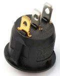 Переключатель круглый c подсветкой KCD1-201-3P ON-OFF 3-х контактный, 6A, 220V, жёлтый