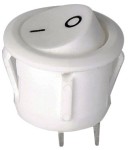 Переключатель круглый KCD1-201-2P ON-OFF 2-х контактный 6A 220V белый