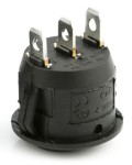 Переключатель круглый KCD1-201-3P ON-OFF-ON 3-х контактный 6A 220V чёрный