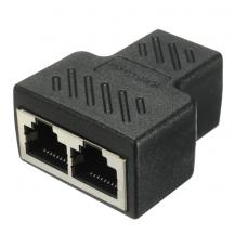 З'єднувач кручений пари 1х2 (RJ-45) чорний