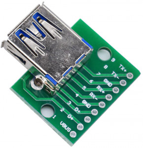 Модуль USB 3.0 Female PCB штекер на платі (9 pin)