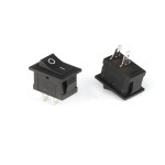Переключатель черный KCD1, SPST (ON-OFF), 250В/6А