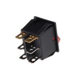 Переключатель двойной KCD4-202-6P ON-OF с красной и зеленой подсветкой