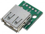 Модуль USB 2.0 Female PCB гнездо на плате