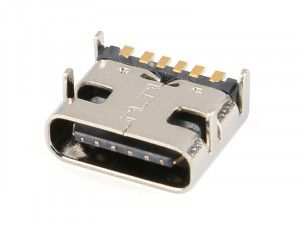USB роз'єм TYPE-C socket 6p (живлення) 1шт