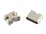 USB роз'єм TYPE-C socket 6p (живлення) 1шт