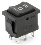 Перемикач KCD1 ON-OFF-ON (6A 250В) 6 pin (чорний)