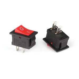 Переключатель красный KCD1, SPST (ON-OFF), 250В/6А