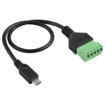 Переходник штеккер micro-USB (M) на 5-ти контактную клемму