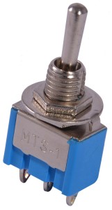 Тумблер MTS-123 (ON)-OFF-(ON) (без фиксации) 3Пол.*3Конт.