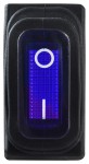 Переключатель 1-клав. влагозащитный синий с подсветкой KCD3-101NW BL/B 220V