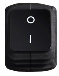 Переключатель 1-клав. влагозащитный черный KCD2-201W B/B 220V