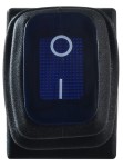 Переключатель 1-клав. влагозащищенный синий с подсветкой KCD1-2-101NW BL/B 220V