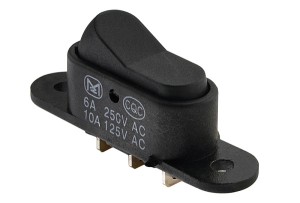Переключатель 1-клав. черный KCD1-13-102 B/B ON-ON 220V