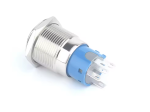 Кнопка антивандальна GQ16F-11EZ/N синя підсв 12-24V AC/DC rev.3