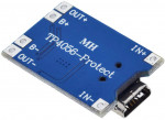 Зарядний модуль TP4056 Mini-USB з функцією захисту акумулятора