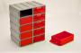 Сортовик КБ-10 (розмір комірки 45х74х25мм, колір червоний) блок з 10 комірок