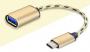 OTG кабель USB 2.0 AF - Type-C тканинне оплетення (різні кольори)