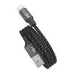 Кабель Dotfes Lightning to USB A06 Dual Tone Color Black для IPhone