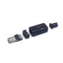 Штекер micro-USB 4pin прямий з корпусом і кабельним вводом