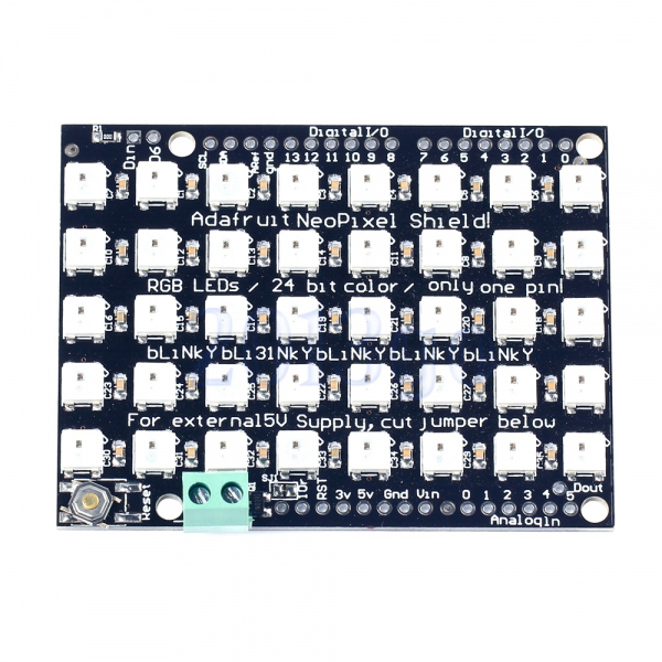 Шилд матрицы светодиодов 8x5 WS2812 для Arduino