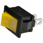 Выключатель KCD1-106-2P клавишный мини (желтый)