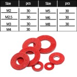 Набор изолирующих шайб М2-М8 210шт. (электрокартон)