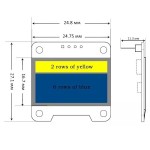 Дисплей 0.96" I2C 128x64 (желто-синий) SSD1315