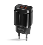 Зарядний пристрій TE-025 USB з LED-підсвіткою (5В 2x2.4А)
