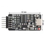 Адаптер Dual CDC UART STC ISP Type-C