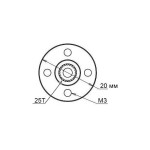 Монтажна втулка для серводвигунів 20 мм