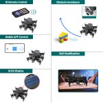 Набір для збирання гексапода Hexapod Spider Robot Kit Arduino, WiFi/IR управління, OLED дисплей