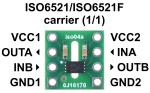 Оптоізолятор ISO6521 2-х канальний, 1/1, високий рівень за замовчуванням
