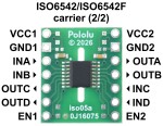 Гальванічний цифровий ізолятор Pololu ISO6542F, 4 канали, 2/2 (LOW за замовчуванням) Гальванічний цифровий ізолятор Pololu ISO6542F, 4 канали, 2/2 (LOW за замовчуванням)