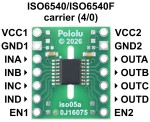 Гальванічний цифровий ізолятор Pololu ISO6540F, 4 канали, 4/0 (LOW за замовчуванням)