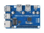 Плата розширення USB 3.2 Gen1 та Gigabit Ethernet для Raspberry Pi