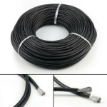 Кабель 4AWG в силиконовой изоляции 50 см (черный)