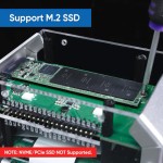 Корпус Pironman Raspberry Pi 4 з активним охолодженням, M.2 SATA SSD адаптером, OLED дисплеєм, ІЧ приймачем та кнопкою включення