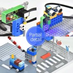 Умный набор управления дорожным движением "Keyestudio Kidsbits Intelligent Traffic System Kit" на Arduino (совместимый с Lego)
