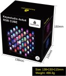 Світлодіодний Куб RGB 4x4x4 від Keyestudio (голосове керування, підтримка C++ /Scratch)