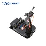Комплект програмованого робота-маніпулятора ACEBOTT QD022 з платою контролера ESP32. Підтримує програмування на Arduino, ACECode та Python